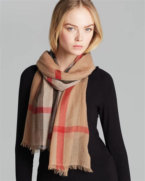 half mega check cashmere scarf burberry